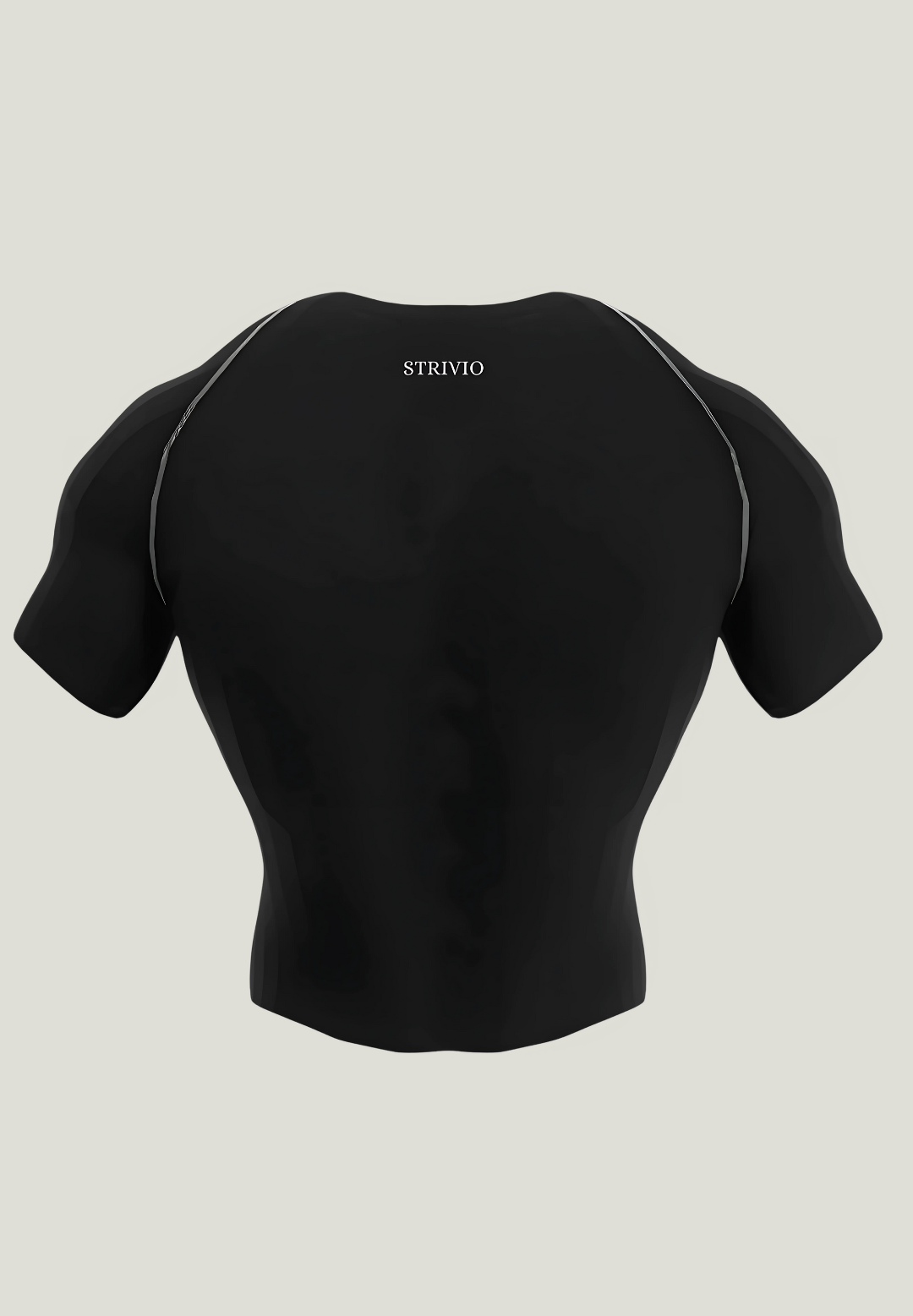 STRIVIO Black Gym Compression Tee